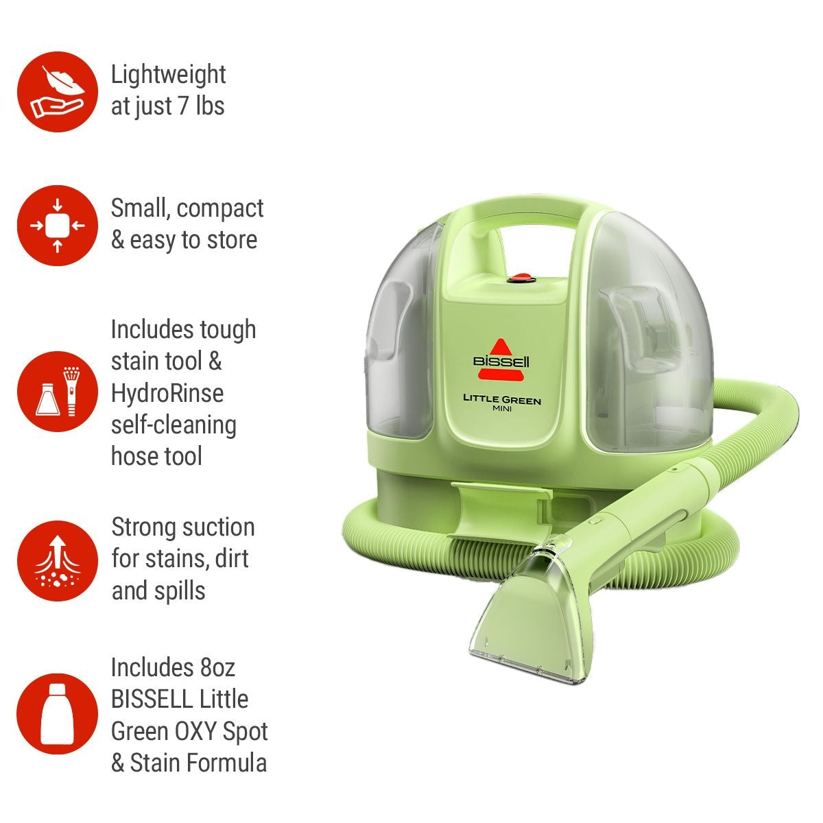 Bissel Little Green Mini Corded Dusk Portable Carpet & Upholstery Deep Cleaner