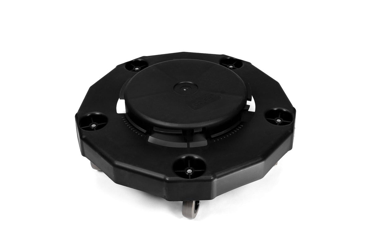 Universal Commercial Heavy-Duty Resin Garbage Can Dolly, Black
