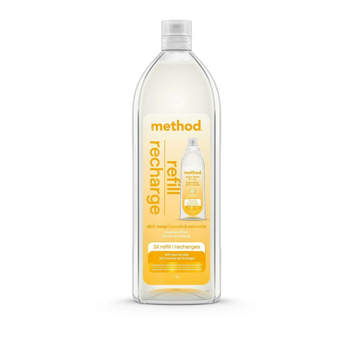 Super Shine Liquid Gel Dish Soap 3x Refill, Various Scents, 1.4-L