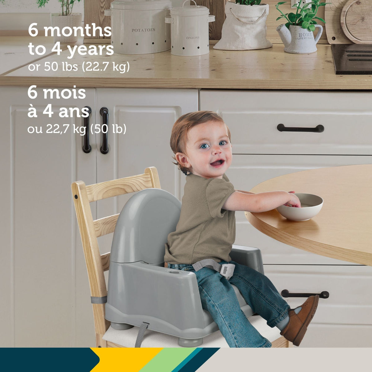 Easy Care Steel Fog Feeding Booster with Swing Tray
