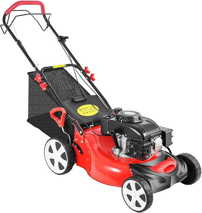 Self Propelled Gas Lawn Mower, 20-Inch 140cc OHV Engine 3-in-1 Gas Mower,Adjustable Cutting Height for Sports Fields, Community Greening, Municipal Greening Z8059