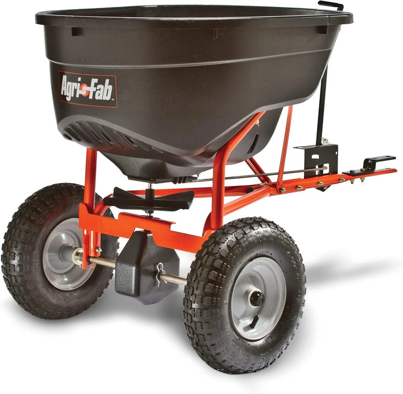 Tow-Behind Lawn & Garden Broadcast Spreader for Seed,Fertilizer,Salt,Ice Melt; Easy to use Flow Control from Seat of Riding Lawn Mower K6256