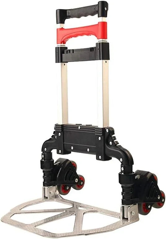 Hand Cart-Home Small Trailer Luggage Cart Folding Trolley Car Outdoor Goods Shopping Trolley Cart Truck Y0663