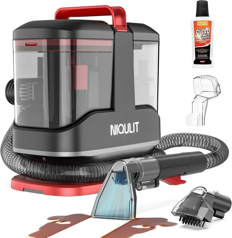 Portable Spot Cleaner Machine for Carpet and Upholstery, 15Kpa Powerful Suction for Pet Stain, Couche & Car, with Dual BrushHeads & Self-Cleaning System, Spot Cleaner for Area Rug, Stair and Furniture X6249