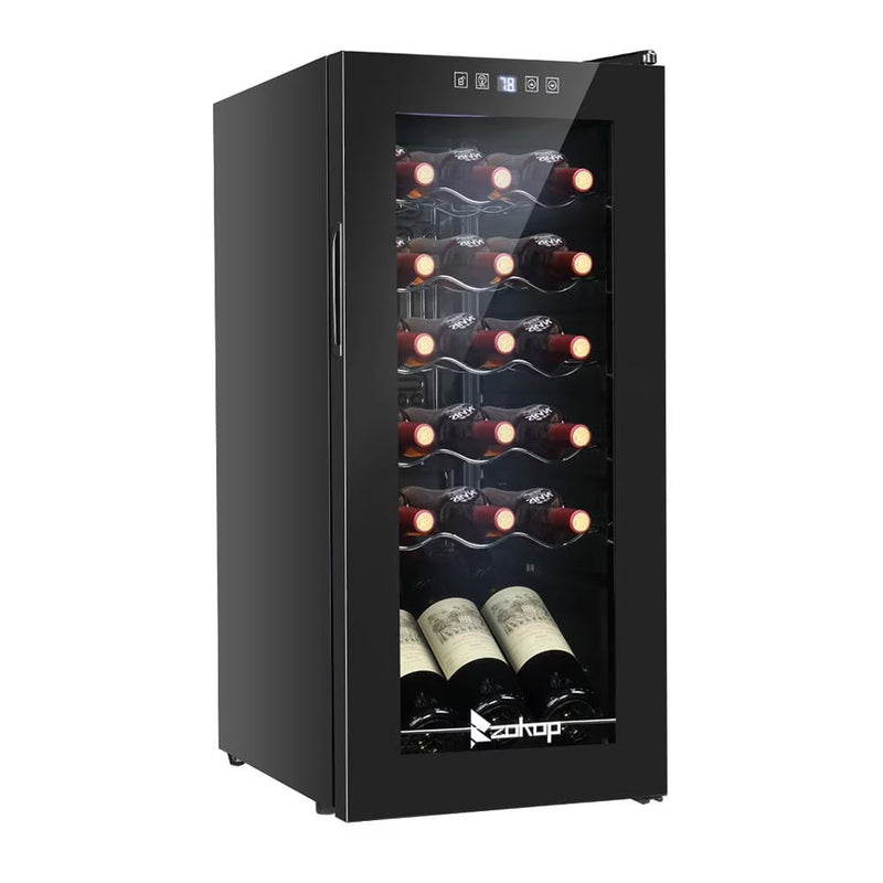 Zimtown 1.8Cu.Ft 18Bottle Compressor Wine Cooler Refrigerator Freestanding Compact Mini Wine Fridge M1825