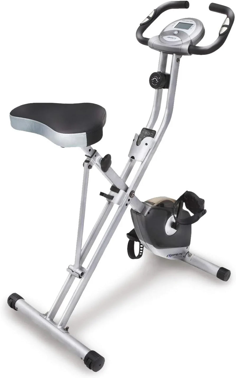 Compact folding exercise bike, 8 different intensity level fixed bikes, featuring Wireless tracking function and option for tablet stand. V0703