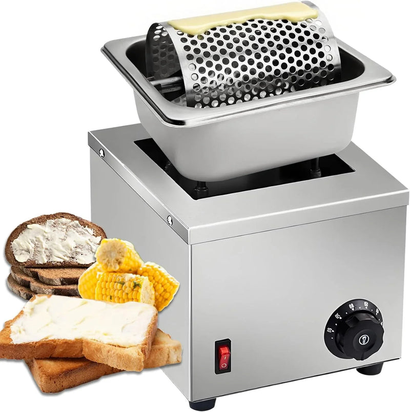 Electric Butter Wheel Warmers for Spreads Butter Evenly to Bread, Stainless Steel Butter Roller for Butter Sauces or Oil, for Indoor/Outdoor Picnics Camping BBQ R5937