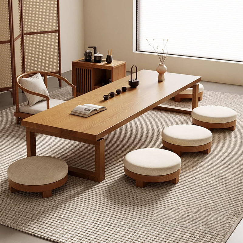Japanese tatami coffee table,round wood coffee table,wooden coffee table living room,Japanese floor table，tea table,tatami table,low table for sitting on the floor,Walnut coffee table(100cm/39.3in) Z4114