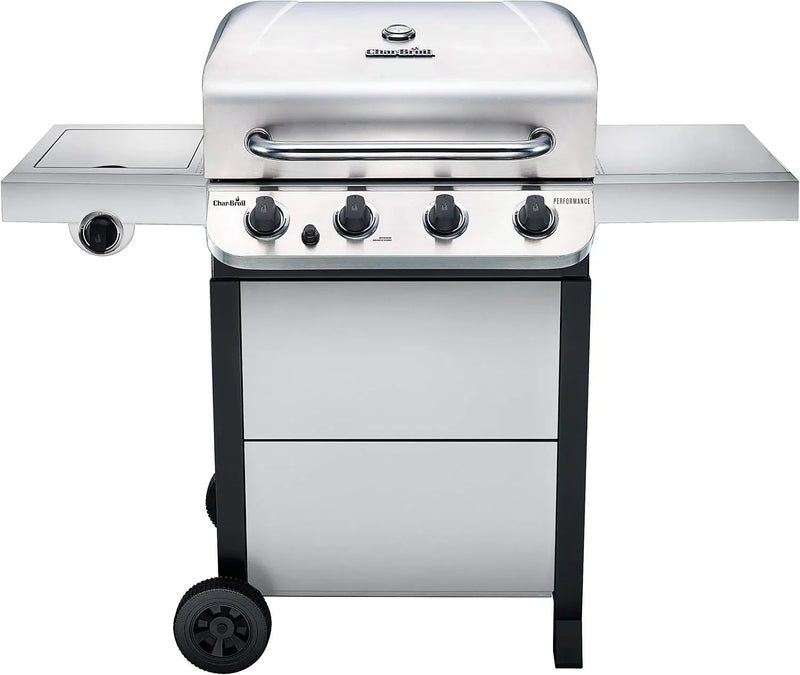 Performance Series Convective 4-Burner with Side Burner Cart Propane Gas Stainless Steel Grill - 463377319 A7196