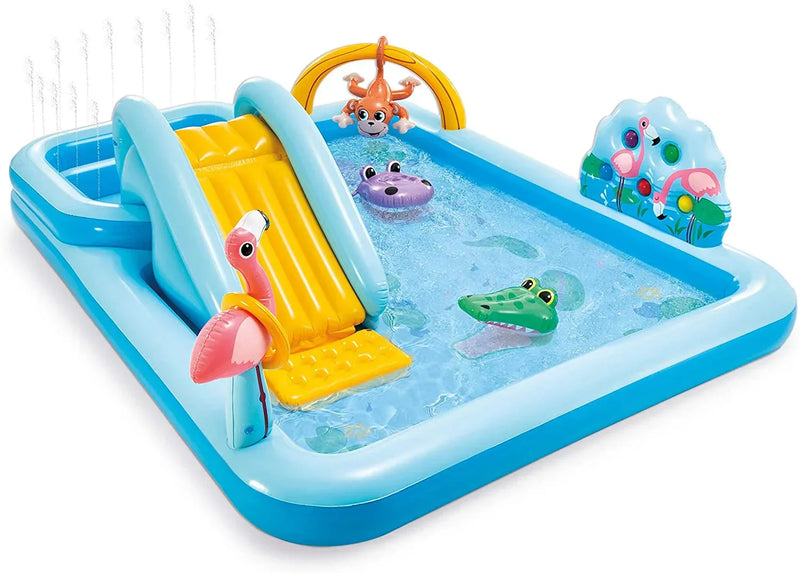 Inflatable Jungle Adventure Play Center – 96′′ x 78′′ x 28′′ – Kiddie Pool for Ages 2 and Up K1961