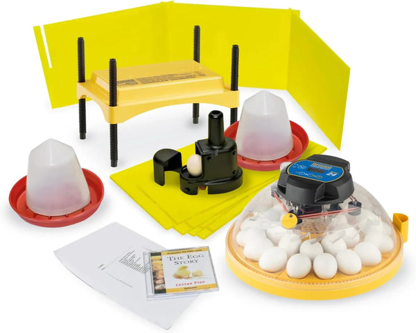 A 24-position automatic egg incubator with constant temperature control function, suitable for hatching 24 eggs, duck eggs or other egg types. It offers the best flexibility and can be used with eggs of different sizes. D7243