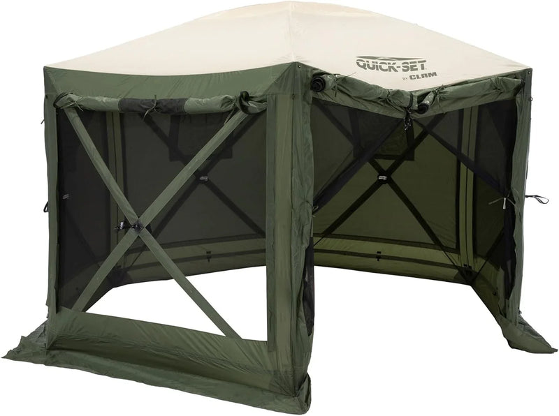 Screen Tent, Outdoor Camping Gazebo Canopy, Escape, 11.5', Brown Y1581