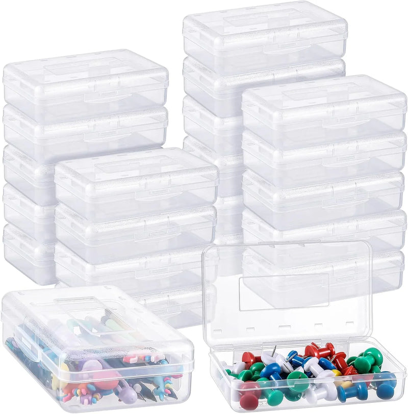 100-piece set. Large-capacity transparent pencil case. Large-capacity hard plastic crayon case. Large-capacity classroom storage box. Suitable for both boys and girls (in various colors) I9138
