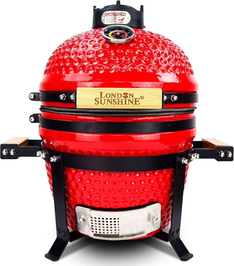 13-inch ceramic Kamodo charcoal barbecue grill - red Z9812