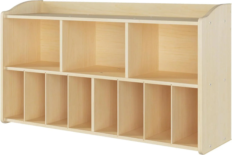 Foundations Wall- Mounted Diaper Organizer for Daycares, 3 Large & 8 Small Storage Compartments, Wood Construction, Maximum Durability C8297