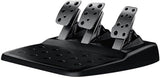 Drive Force racing car steering wheel and pedals, real force feedback function, stainless steel shift paddles, leather steering wheel cover suitable for Xbox Series X|S, Xbox One, PC and Mac - Black
