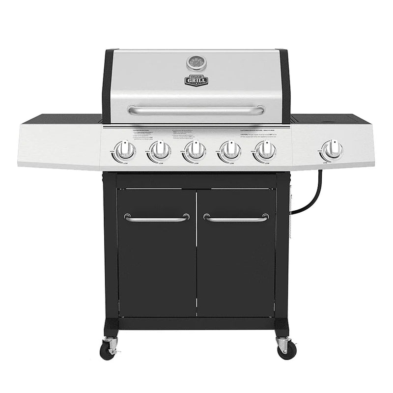 Burner Propane Gas Grill with Side Burner R7154