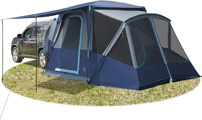 5-9 Person SUV Tent with Screen Porch and Awning for Family Camping, Weather Resistant and Portable Van or Car Tent, Includes Rainfly and Storage Bag, 13' W X 10' L X 7.1' H J3499
