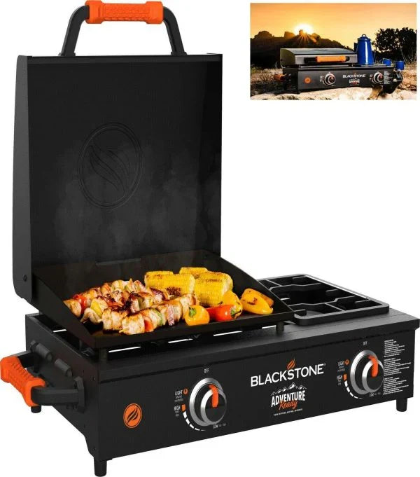 adventure ready 17 inch tabletop griddle with range top black Z6531