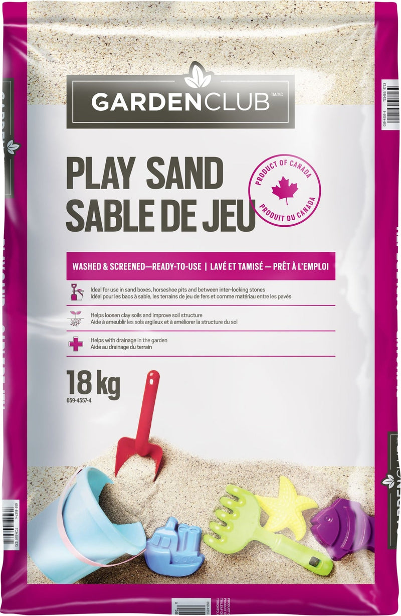 All Purpose Fine Granulated Washed Sandbox Play Sand, 18-kg J6999