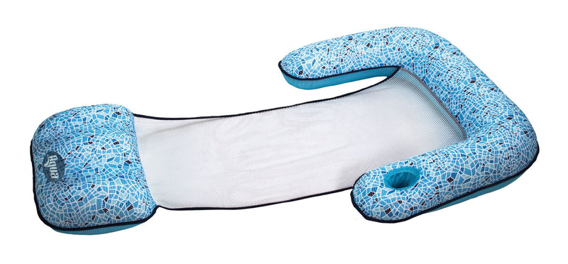 Aqua Inflatable 3-in-1 Luxury Travel Pool Float/Lounger, Blue, 57 x 36-in C0753