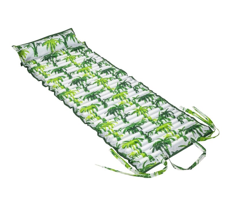 Aqua Inflatable/Foam Fold-and-Go Travel Pool Float/Lounger, Tropical, 71 x 27-in U6989