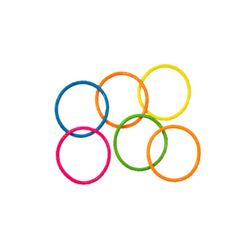 Multi-Coloured Neon Dive Rings, 6-pcs, Ages 5+ B2529