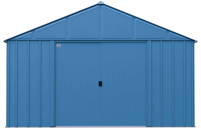 Classic 12x12-ft Blue Grey Corrosion-Resistant Steel Shed E4544