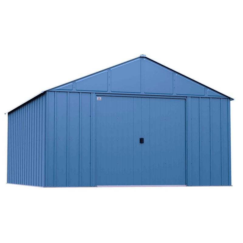 Classic 12x14-ft Blue Grey Corrosion-Resistant Steel Shed V5189