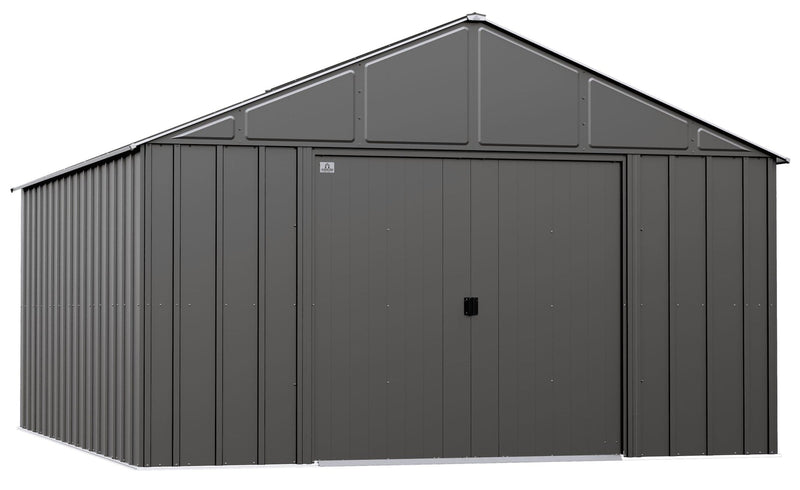 Classic 12x14-ft Charcoal Corrosion-Resistant Metal Shed H3656