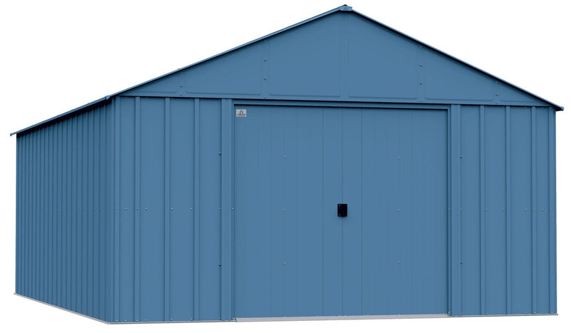 Classic 12x17-ft Blue Grey Corrosion-Resistant Metal Shed O6843