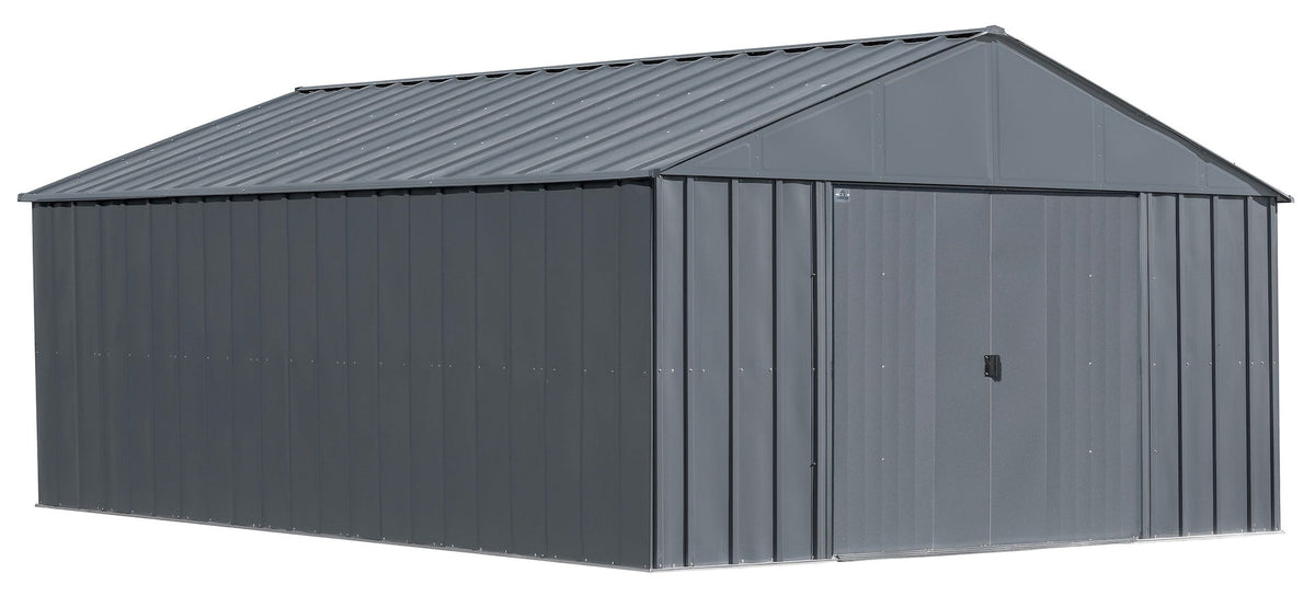 Classic 12x17-ft Charcoal Corrosion-Resistant Metal Shed