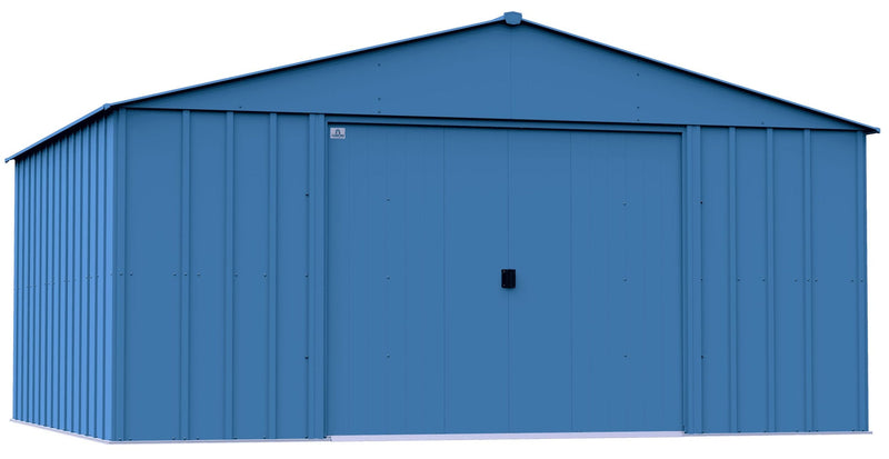 Classic 14x12-ft Blue Grey Corrosion-Resistant Steel Shed A6309
