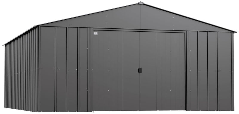 Classic 14x17-ft Charcoal Corrosion-Resistant Steel Shed K3245