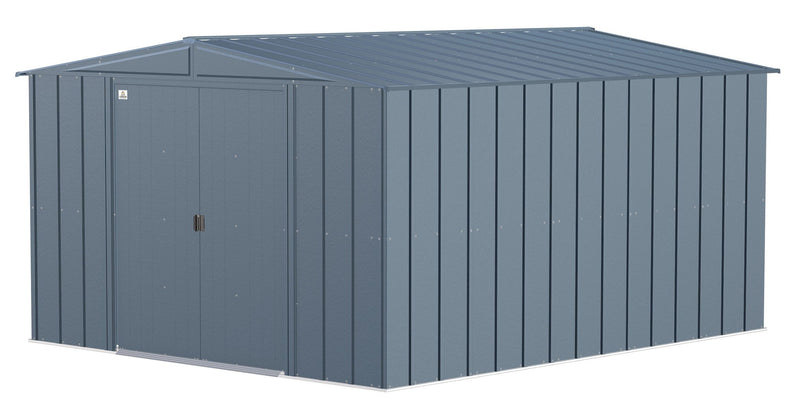 Classic Galvanized Steel Storage Shed, Blue Grey, 10-ft x 12-ft G6326
