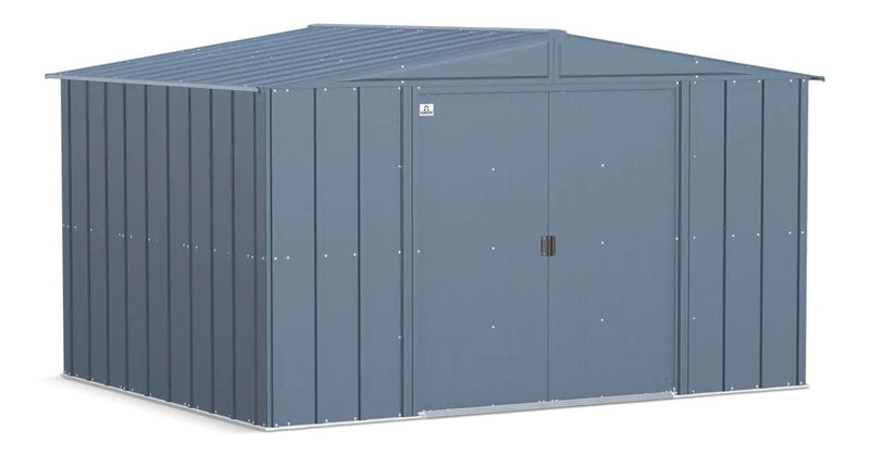 Classic Galvanized Steel Storage Shed, Blue Grey, 10-ft x 8-ft C0758
