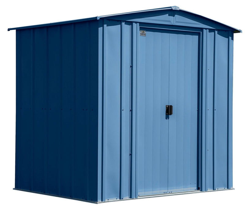 Classic Galvanized Steel Storage Shed, Blue Grey, 6-ft x 5-ft B7191