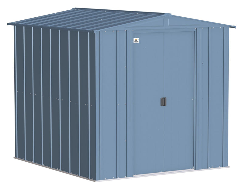 Classic Galvanized Steel Storage Shed, Blue Grey, 6-ft x 7-ft A6586