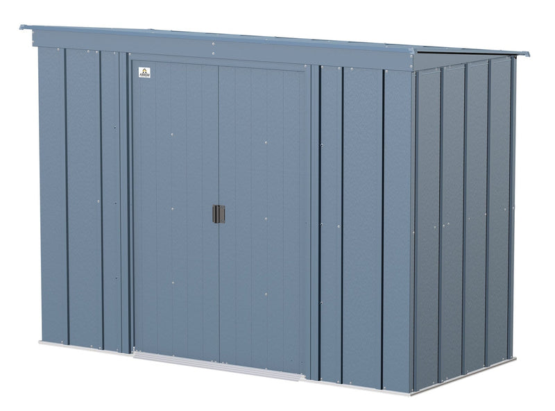 Classic Galvanized Steel Storage Shed, Blue Grey, 8-ft x 4-ft F6604