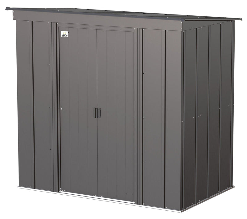 Classic Galvanized Steel Storage Shed, Charcoal, 6-ft x 4-ft B3583