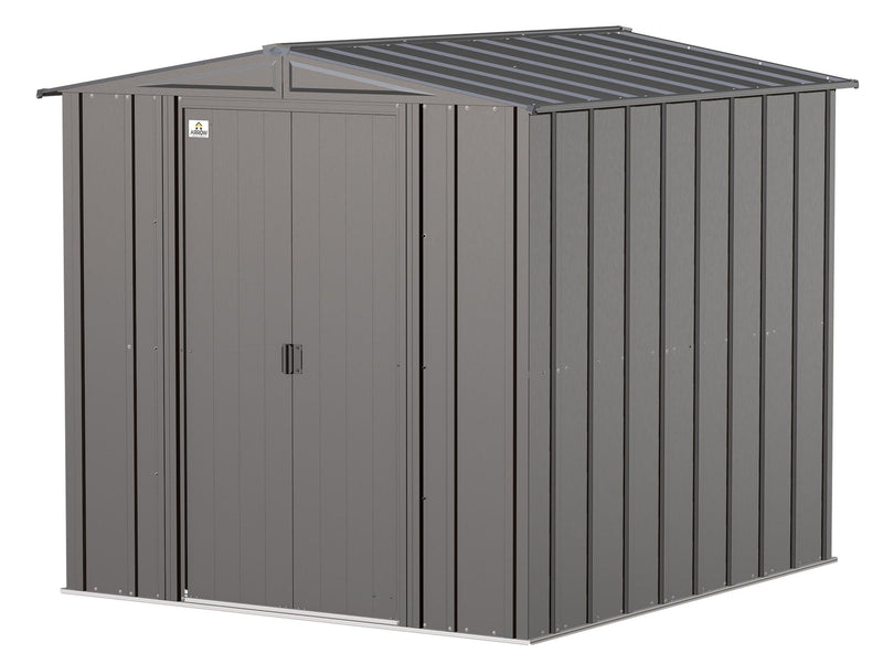 Classic Galvanized Steel Storage Shed, Charcoal, 6-ft x 7-ft C1196