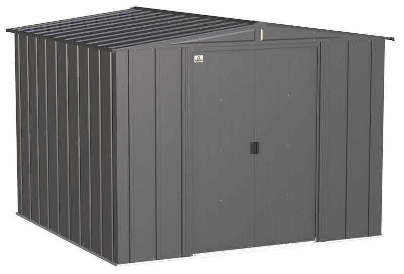 Classic Galvanized Steel Storage Shed, Charcoal, 8-ft x 8-ft C4532