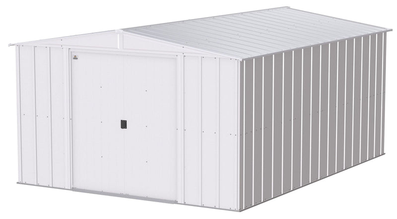 Classic Galvanized Steel Storage Shed, Flute Grey, 10-ft x 14-ft Z8258