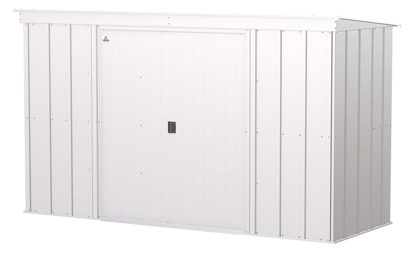 Classic Galvanized Steel Storage Shed, Flute Grey, 10-ft x 4-ft B7694