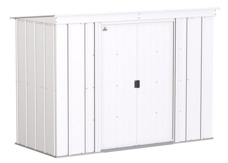 Classic Galvanized Steel Storage Shed, Flute Grey, 8-ft x 4-ft R4687