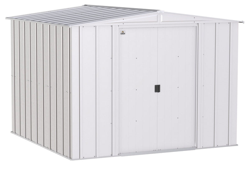 Classic Galvanized Steel Storage Shed, Flute Grey, 8-ft x 8-ft T2838