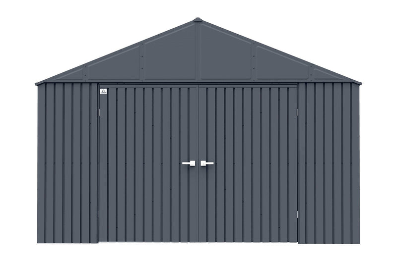 Elite 12x16-ft Anthracite Corrosion-Resistant Steel Storage Shed E8242