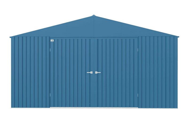 Elite 14x12-ft Blue Grey Corrosion-Resistant Steel Shed N1679
