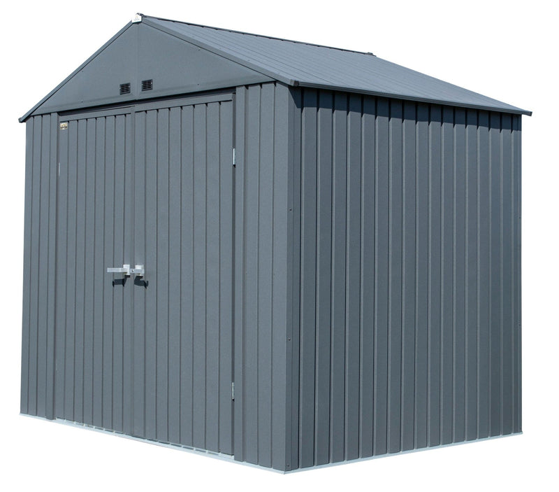 Elite Steel Storage Shed, Anthracite, 8-ft x 6-ft M4249