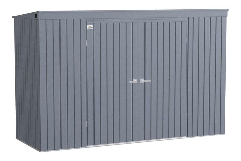 Elite Steel Storage Shed with Pent Roof, Anthracite, 10-ft x 4-ft X9492
